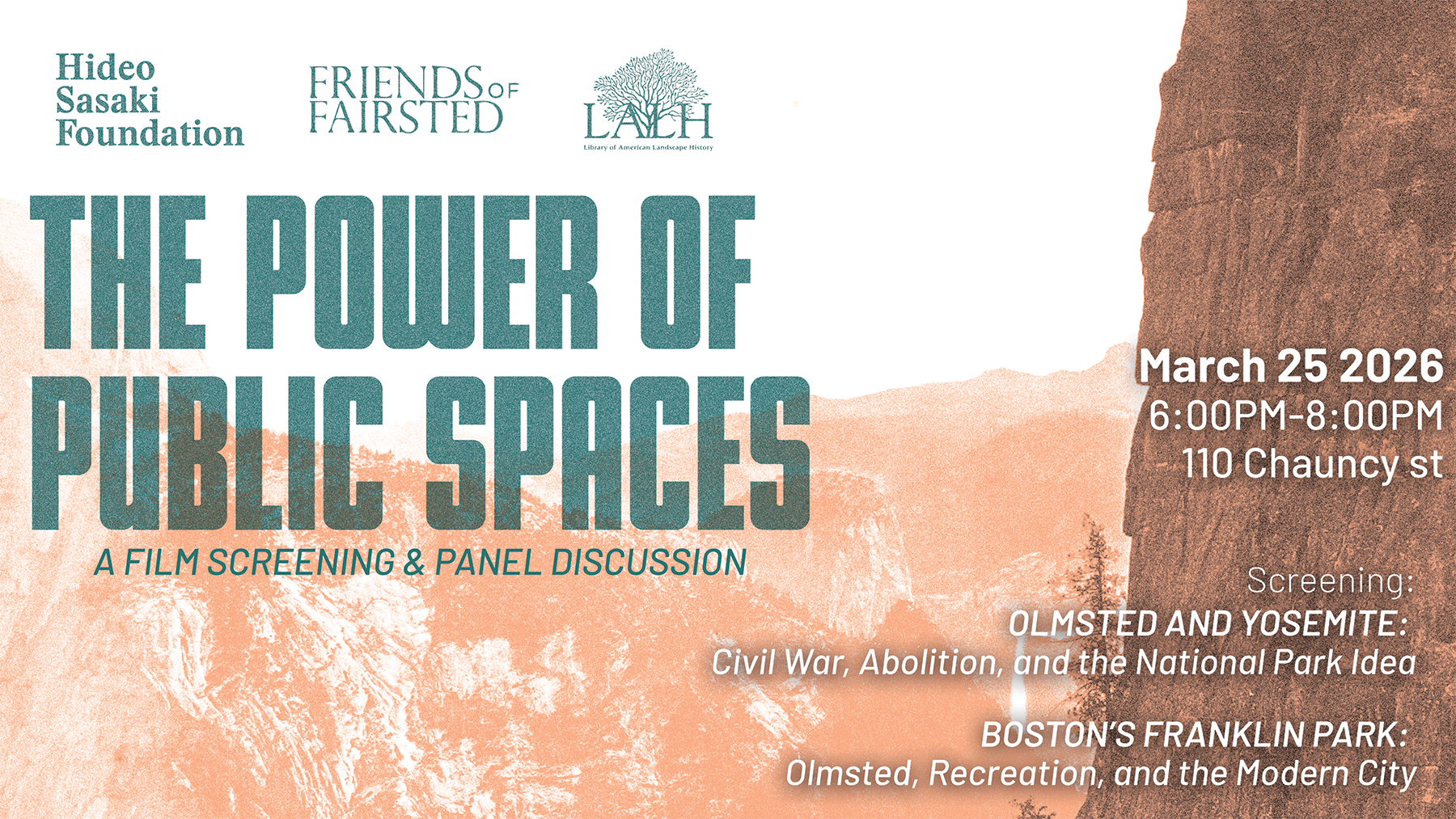 Poster for A Celebration of Design: The Eras Tour, featuring 9 photos of Hideo Sasaki with bright color overlays, and a larger image of Hideo Sasaki in the middle