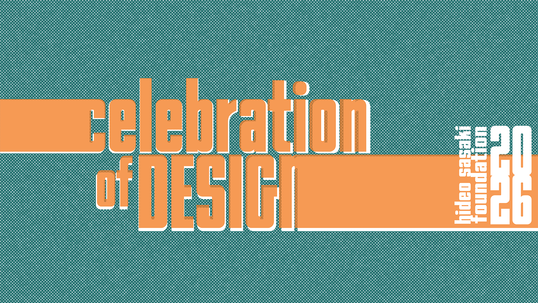 Poster for A Celebration of Design: The Eras Tour, featuring 9 photos of Hideo Sasaki with bright color overlays, and a larger image of Hideo Sasaki in the middle